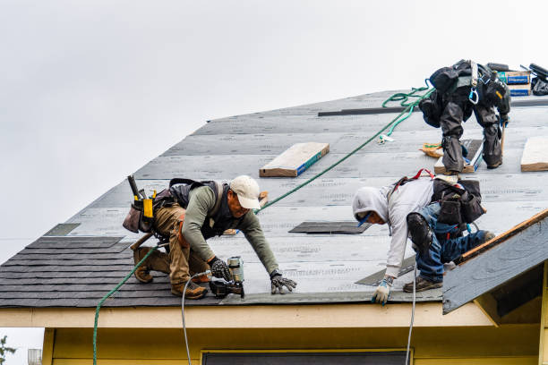 Professional Gutter Installation technician working in Coarsegold, CA